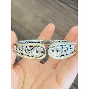 Charles krypell super heavy sterling silver ivy cuff bracelet